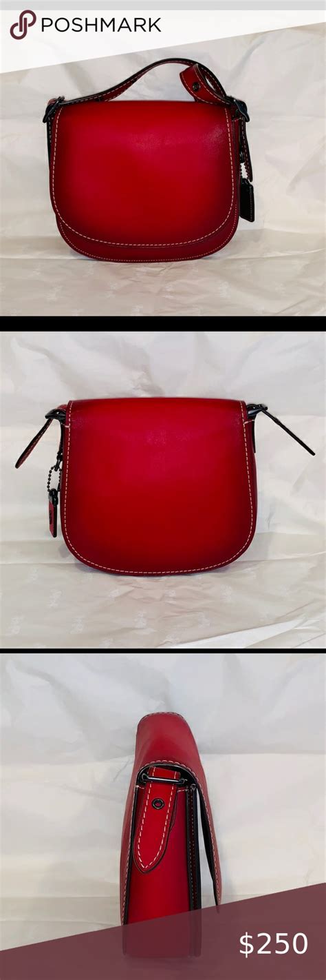 red saddle bag|coach leather saddle bag purses.